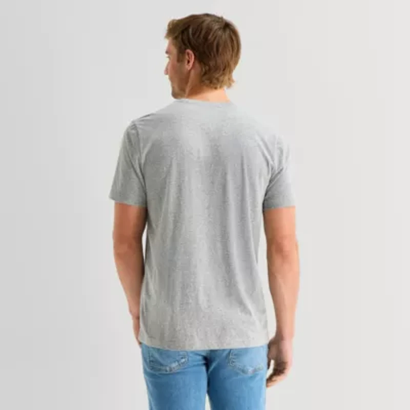 St. John's Bay Mens Crew Neck Short Sleeve Classic Fit Graphic T-Shirt