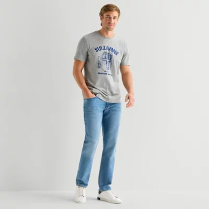 St. John's Bay Mens Crew Neck Short Sleeve Classic Fit Graphic T-Shirt