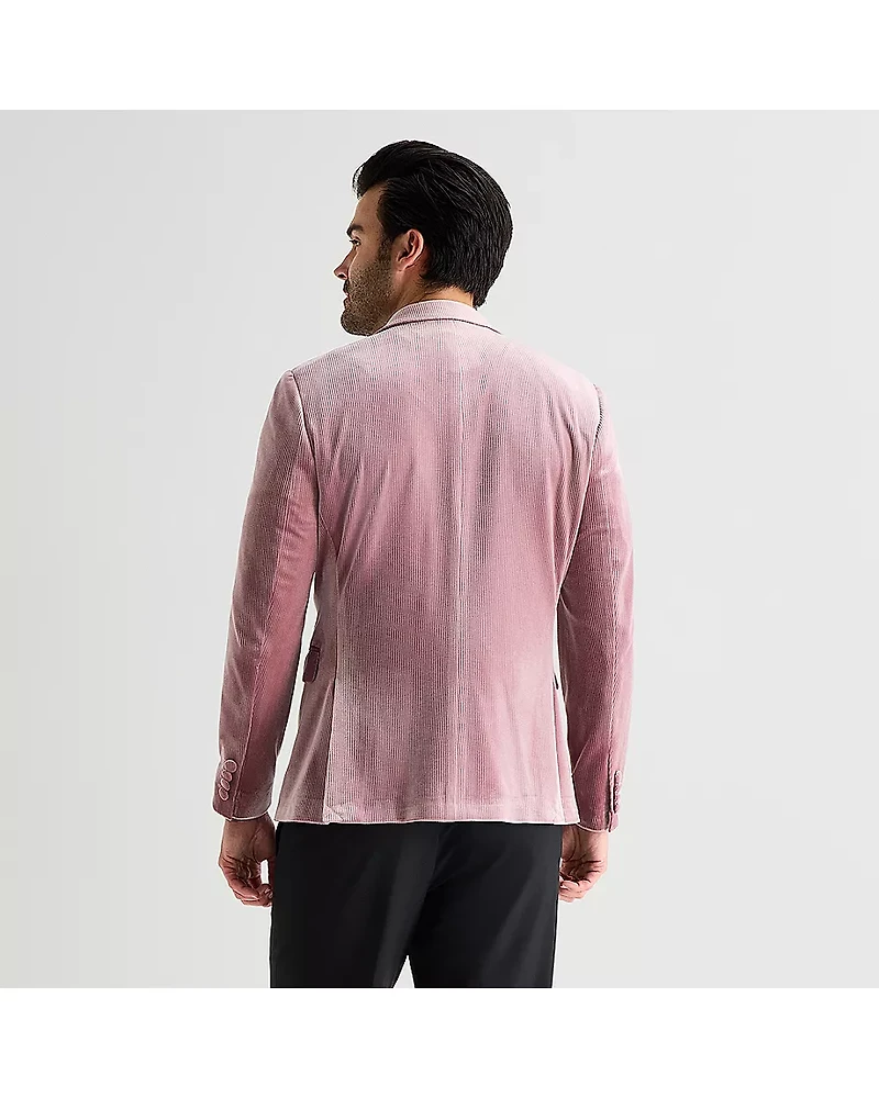 J. Ferrar Mens Slim Fit Velvet Sport Coat