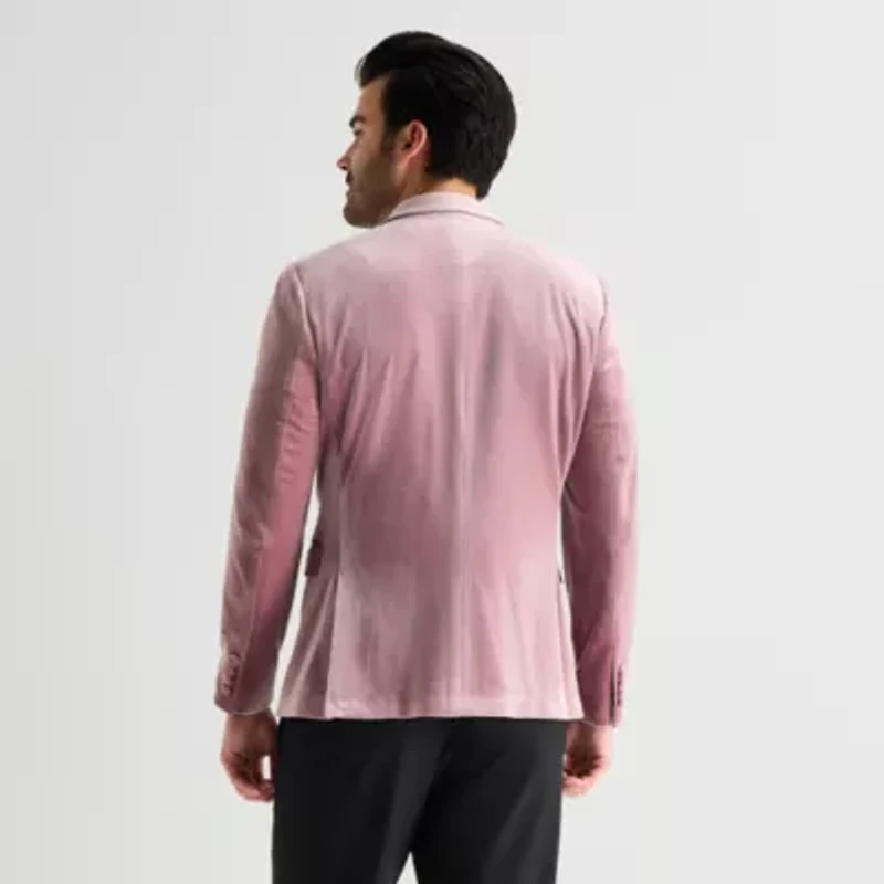 J. Ferrar Mens Slim Fit Velvet Sport Coat