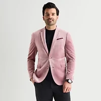 J. Ferrar Mens Slim Fit Velvet Sport Coat