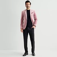 J. Ferrar Mens Slim Fit Velvet Sport Coat