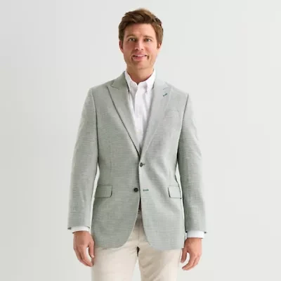 Stafford Linen Cotton Blend Mens Regular Fit Sport Coat
