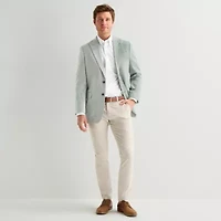 Stafford Linen Cotton Blend Mens Regular Fit Sport Coat