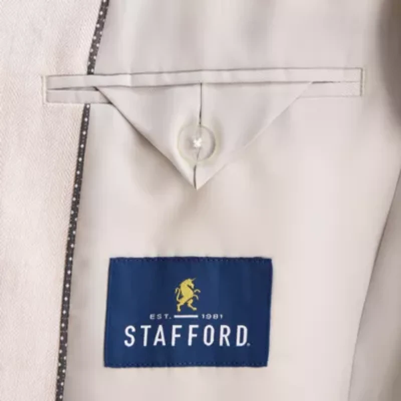 Stafford Linen Cotton Blend Mens Regular Fit Sport Coat