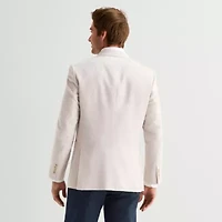 Stafford Linen Cotton Blend Mens Regular Fit Sport Coat