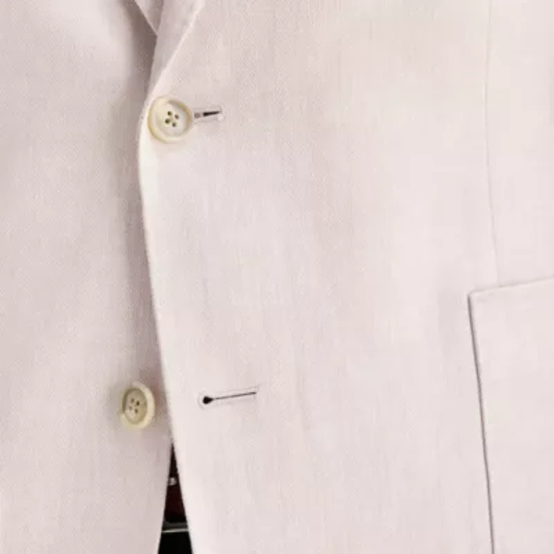 Stafford Linen Cotton Blend Mens Regular Fit Sport Coat