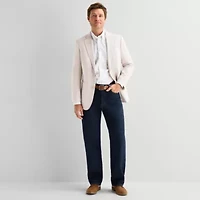 Stafford Linen Cotton Blend Mens Regular Fit Sport Coat