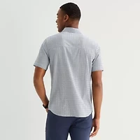 Stylus Mens Short Sleeve Button-Down Shirt