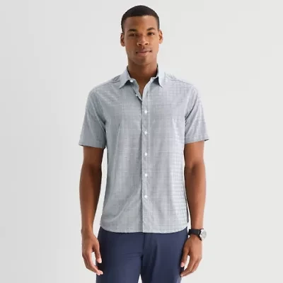 Stylus Mens Short Sleeve Button-Down Shirt