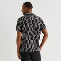 J. Ferrar Rayon Wave Mens Short Sleeve Camp Shirt