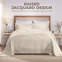 SUPERIOR® Serenity Oversized Matelasse Solid Texture Jacquard Bedspread