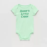 Okie Dokie Baby Boys Round Neck Short Sleeve Rib Bodysuit