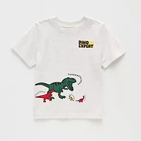 Okie Dokie Toddler & Little Boys Crew Neck Short Sleeve Regular Fit Graphic T-Shirt