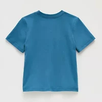 Okie Dokie Toddler & Little Boys Crew Neck Short Sleeve Relaxed Fit Graphic T-Shirt