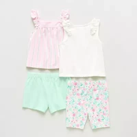 Little Lass Toddler Girls 4-pc. Short Set