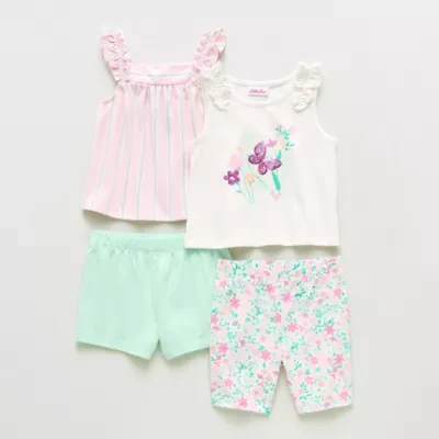 Little Lass Toddler Girls 4-pc. Short Set