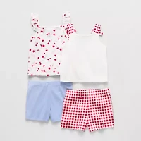 Little Lass Toddler Girls 4-pc. Short Set
