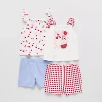 Little Lass Toddler Girls 4-pc. Short Set