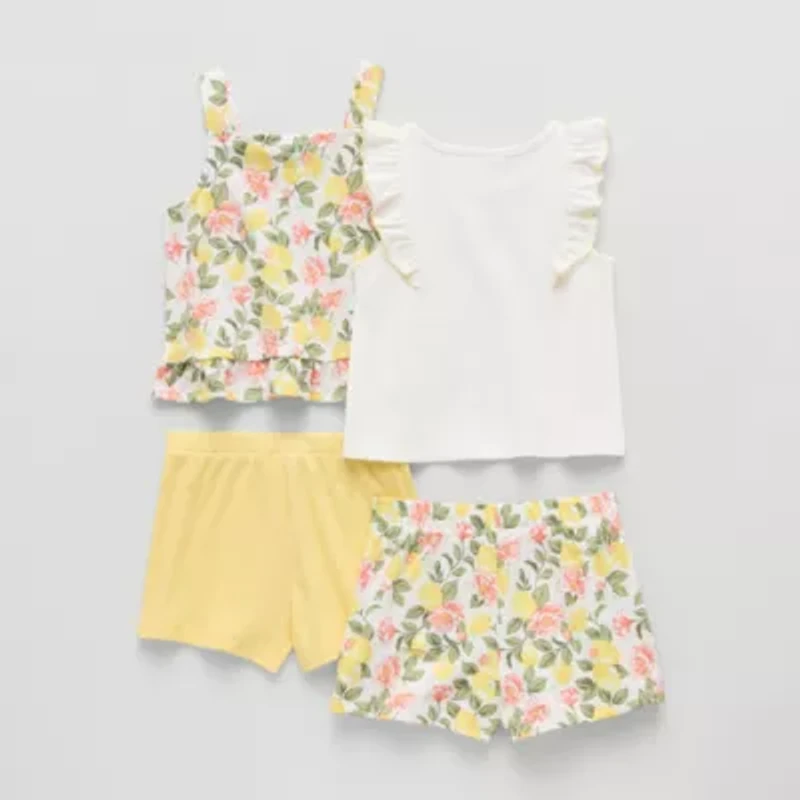 Little Lass Toddler Girls 4-pc. Short Set
