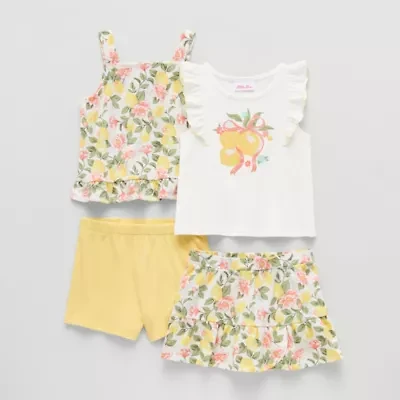 Little Lass Toddler Girls 4-pc. Short Set