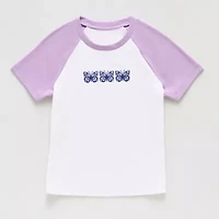 Thereabouts Little & Big Kid Girls Round Neck Short Sleeve T-Shirt