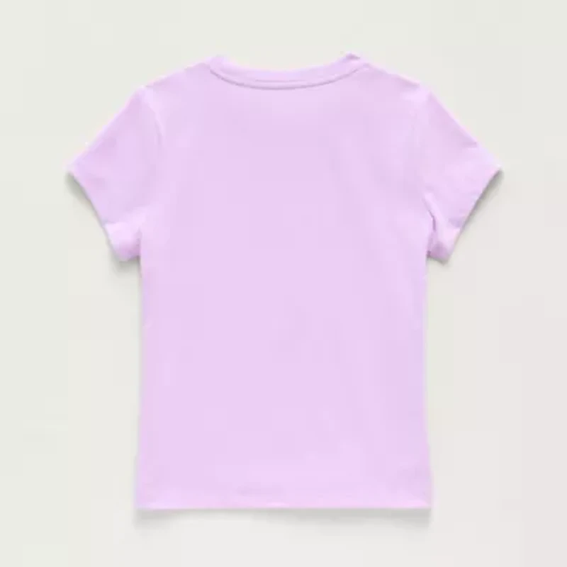 Thereabouts Little & Big Kid Girls Crew Neck Short Sleeve Classic Fit Graphic T-Shirt