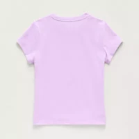 Thereabouts Little & Big Kid Girls Crew Neck Short Sleeve Classic Fit Graphic T-Shirt