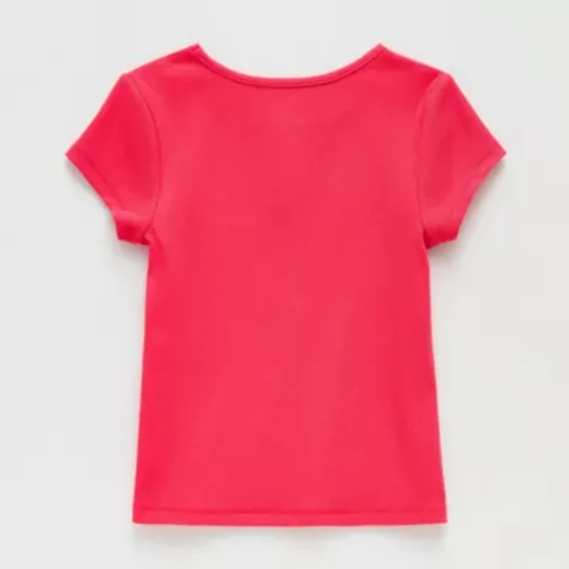 Thereabouts Little & Big Kid Girls Round Neck Short Sleeve T-Shirt
