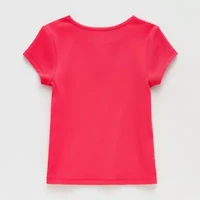 Thereabouts Little & Big Kid Girls Round Neck Short Sleeve T-Shirt