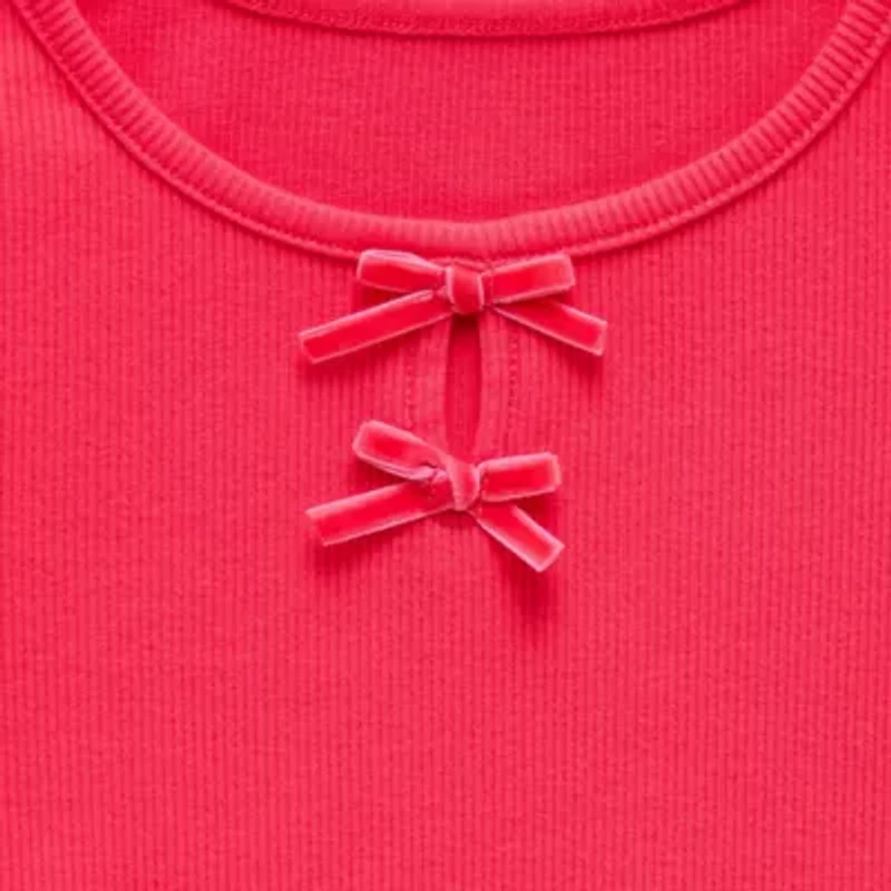 Thereabouts Little & Big Kid Girls Round Neck Short Sleeve T-Shirt