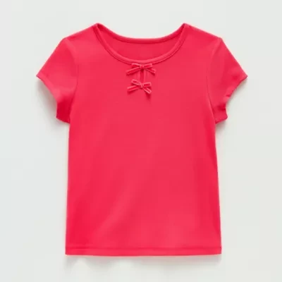 Thereabouts Little & Big Kid Girls Round Neck Short Sleeve T-Shirt