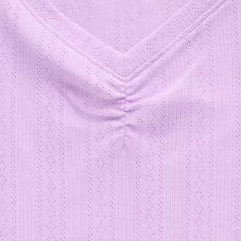 Thereabouts Little & Big Kid Girls V Neck Short Sleeve T-Shirt