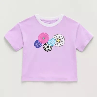 Xersion Little & Big Kid Girls Crew Neck Short Sleeve T-Shirt