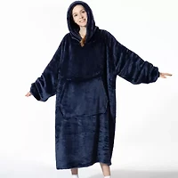 Sweet Home Collection Oversized Wearable Adult Blanket With Sleeves And Hood