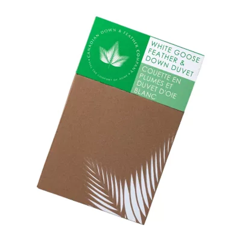 Canadian Down & Feather Company White Goose Duvet, All Season Weight Hypoallergenic Comforter