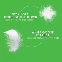 Canadian Down & Feather Company White Goose Duvet, Regular Weight Hypoallergenic Comforter