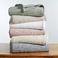 SUPERIOR® Hibiscus Matelasse Cotton Tropical Floral Bedspread