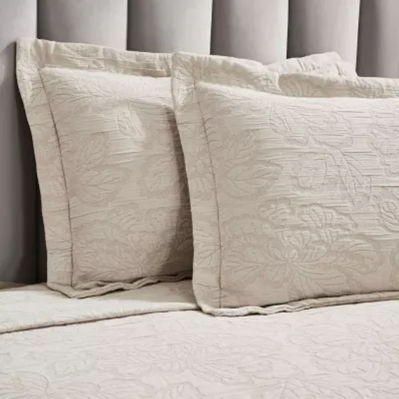 SUPERIOR® Hibiscus Matelasse Cotton Tropical Floral Bedspread