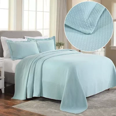SUPERIOR® Solitaire Diamond Matelasse Geometric Jacquard Bedspread