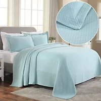 SUPERIOR® Solitaire Diamond Matelasse Geometric Jacquard Bedspread