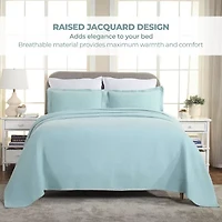 SUPERIOR® Solitaire Diamond Matelasse Geometric Jacquard Bedspread