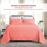 SUPERIOR® Solitaire Diamond Matelasse Geometric Jacquard Bedspread