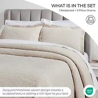 SUPERIOR® Hibiscus Matelasse Cotton Tropical Floral Bedspread