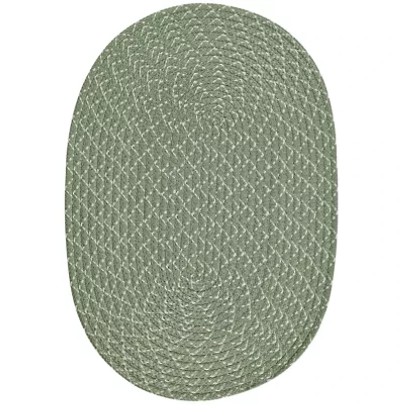 Better Trends Sunsplash Braided Reversible Indoor Outdoor Oval Accent Rug