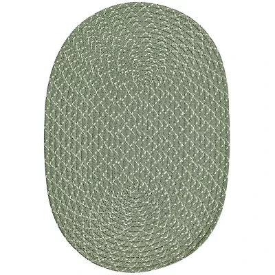 Better Trends Sunsplash Braided Reversible Indoor Outdoor Oval Accent Rug
