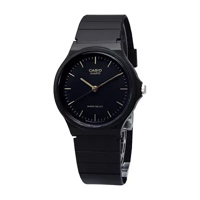 Casio® Mens Black Dial Black Resin Strap Watch MQ24-1ELLUB