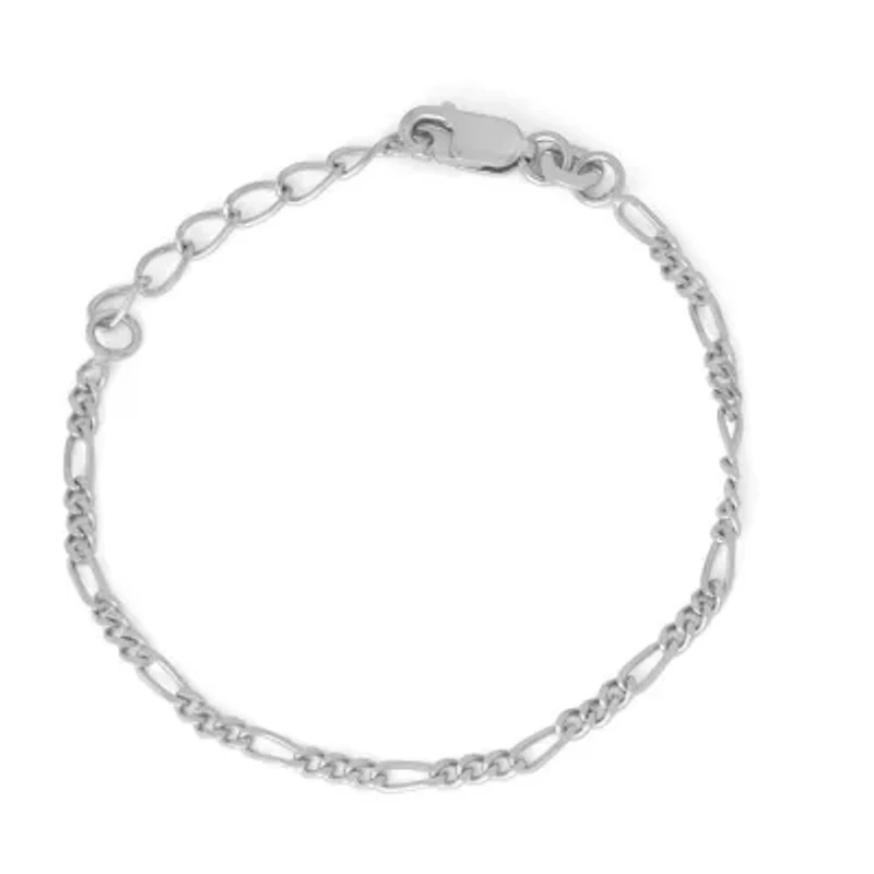 Girls Sterling Silver Solid 6 Inch Link Bracelet