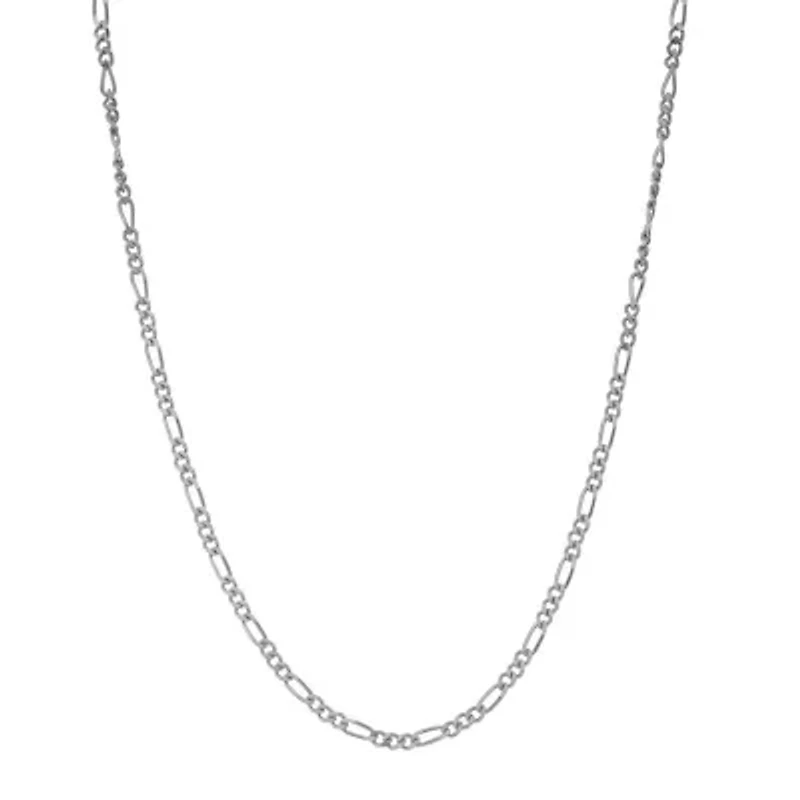 Girls Sterling Silver 13 Inch Figaro Chain Necklace