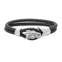 Mens Stainless Steel Wrap Bracelet